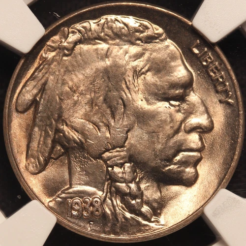 1938 D/S Buffalo Nickel, NGC MS65, Blazing Gem,