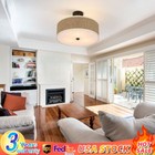 3-Lights Ceiling Light Semi-Flush Mount Pendant Lamp Bedroom Chandelier Fixture