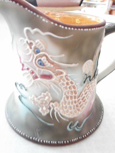 Vintage Dragonware, Moriage, Beaded Creamer - Foto 8 di 12