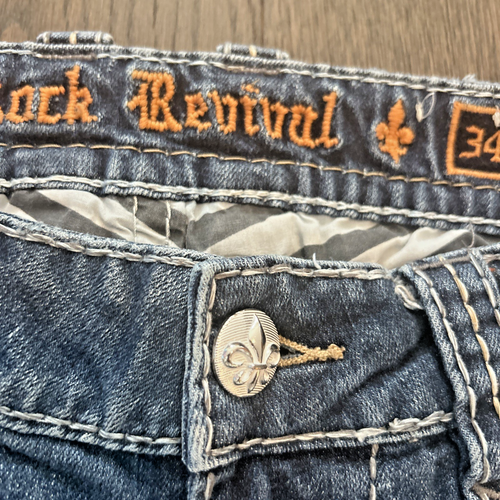 Herren Rock Revival BALDMEN Relaxed Straight 17 "R" Faux Pattentaschen Jeans 34x31 - Bild 11 von 19
