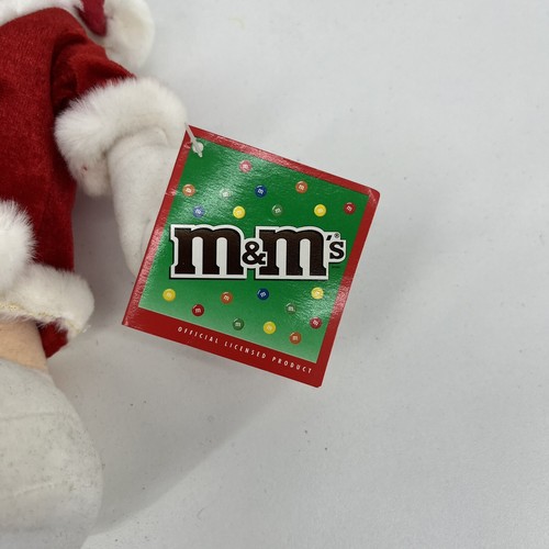 M&M's Chocolate Candy Red Santa Plush Stuffed Animal 2004 Vintage Christmas - Picture 3 of 6