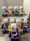 Limited Treasures State Coin Bears Lot of 9 Stuffed Plush With Quarters Read