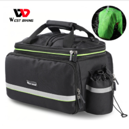 WEST BIKING 20-35L Wasserdicht MTB Fahrrad Gepäckträger Packtasche Schwarz - Bild 2 von 15