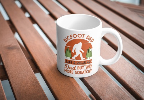 Bigfoot Dad Funny Sasquatch Bigfoot Fathers Day 11 0z Coffee Mug Bigfoot Cup - Picture 4 of 5