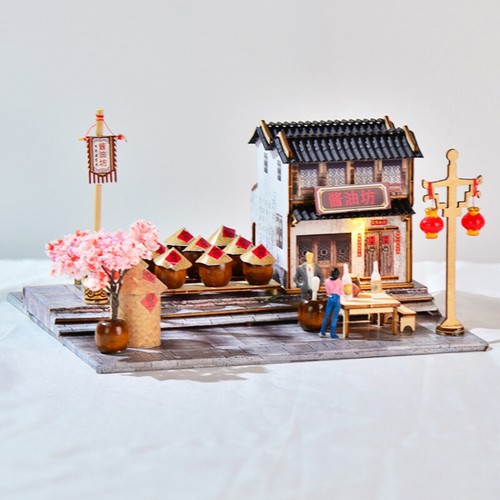 Miniature Building Model Set LED Lighting City Street View Scene Display Model - Picture 31 of 187