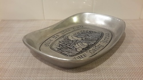 Vintage Wilton Brot Tablett Gib uns heute unser tägliches Brot Columbia Zinn EUC - Bild 6 von 9