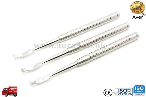 Implant Chisel Ochsenbein Dentistry Use Bone Scraper Periodontal Set of 3 - Picture 1 of 4