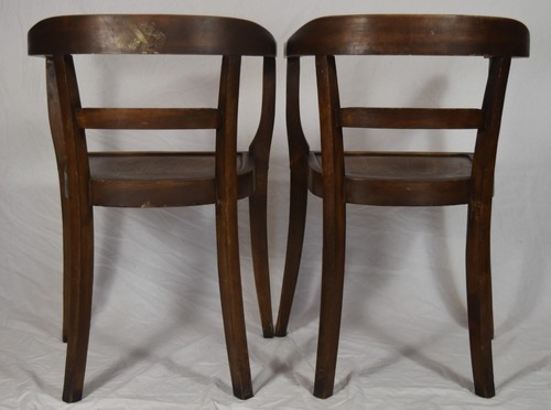 Armlehnstuhl Set 2 Holz Jugendstil Bauhaus Gropius Art Deco Deutsches Fabrikat - Bild 6 von 12