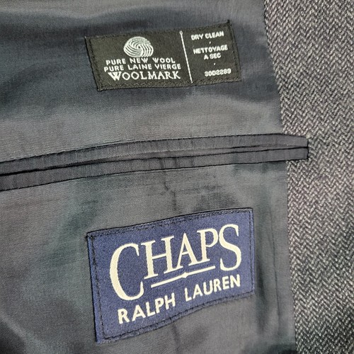 Chaps Ralph Lauren Blazer Jacket Mens 50 Gray Pure New Wool Sports Coat 2 B - Picture 11 of 15