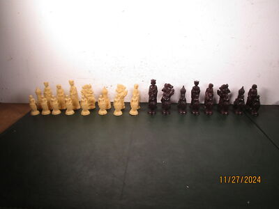 Vintage ES Lowe Co ANRI Chess Pieces