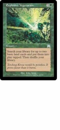 MTG 4X ONSLAUGHT EXPLOSIVE VEGETATION NM/M MAGIC THE GATHERING UNCOMMON GREEN - Picture 5 of 6