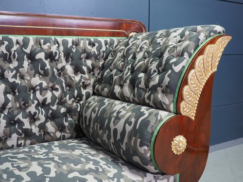 Prunkvolles Empire-Sofa Hamburg Altona ca 1810 Flügelsofa Recamiere Chaiselongue - Bild 7 von 11