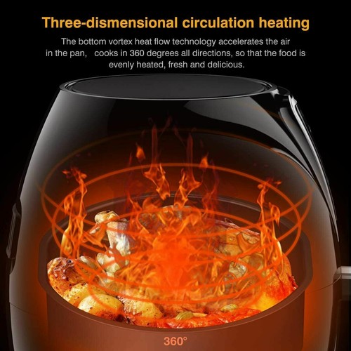 6,5L Heißluftfritteuse XXL Friteuse Fritteuse Heißluft Edelstahl [95%Neue] - Bild 4 von 12