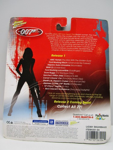 Vintage JOHNNY LIGHTNING - JAMES BOND 40th ANNIVERSARY Red Crescent Ambulance - Picture 3 of 3