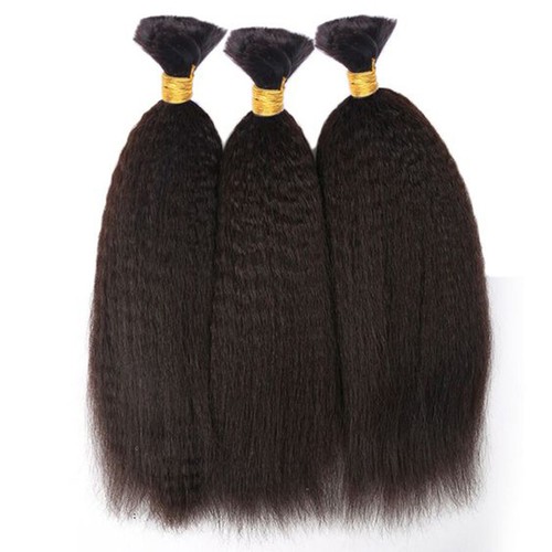 Kinky Straight Braiding Bulk Hair Brazilian Human Hair No Weft Extensions 100g - Afbeelding 4 van 9