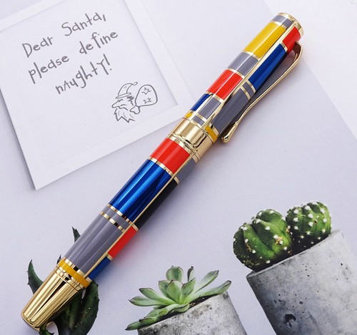 Hero 767 Tintenroller goldener Rand modisch farbig glatt Signatur Stift - Bild 8 von 10