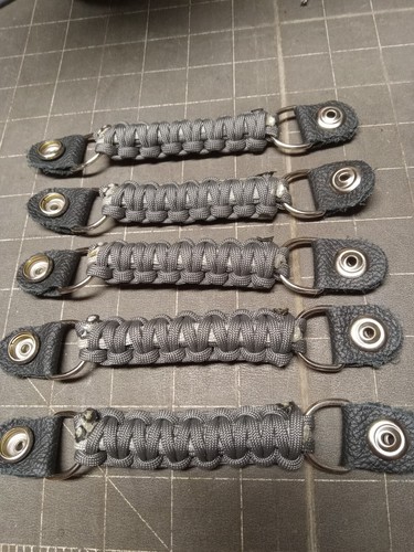 Vest extenders paracord Dark/Light Greyline!!!! Set of 5 By Stitch - Picture 2 of 2