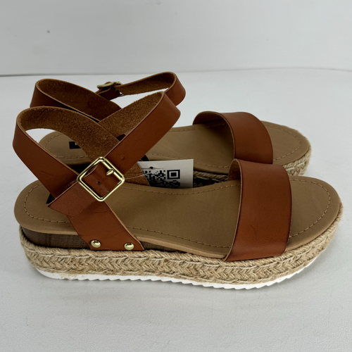 DailyShoes Women's Supportive Platform Sandal Espadrilles, Brown, Size 5.5 - New - Picture 4 of 10