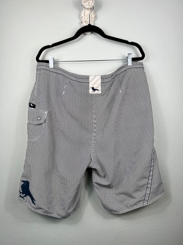 Pantalones cortos reversibles modernos de diversión para hombre natación a rayas pájaros - Imagen 13 de 16