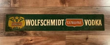 Vintage Wolfschmidt Genuine Vodka Rubber Bar Rail Runner Spill Mat 20" X 3"