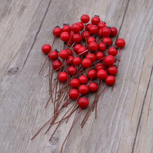50 Pcs/lot Simulated Cherry Headdress Accessories Simulation Berries Fake - Picture 5 of 11