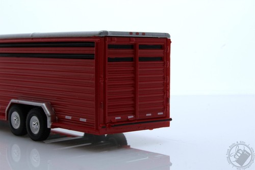 26 Foot Livestock Horse Trailer, Continuous, 1:64 Scale Diecast Model, RED - Picture 2 of 11