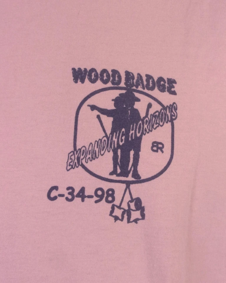 vintage 90s retro BSA Boy Scouts Wood Badge T-Shirt 1998 Retro SZ XL - Изображение 2 из 4