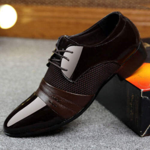 Men's Fashion Leather Shoes Business Casual Dress Shoes Formal Loafers with Rubb - Picture 26 of 29