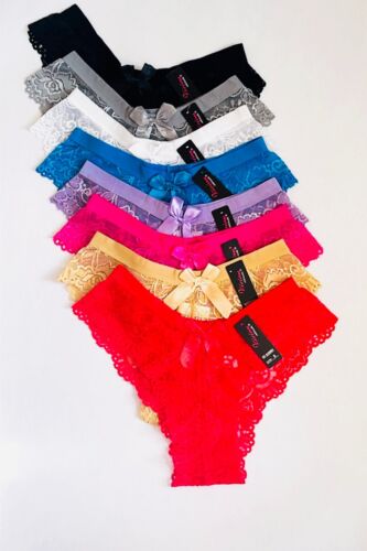 6 Women Sexy G-string Lingerie Thongs Panties Briefs Underwear Knickers 30084 M - Picture 2 of 9