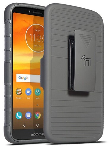 Noir Magnétique Prise Étui Coque Ceinture de pour Motorola Moto E5 Play / Cruise - Photo 2 sur 10