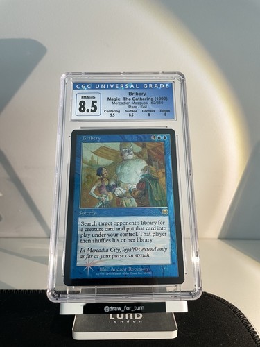 FOIL Bribery Mercadian Masques | MTG | 62/350 CGC 8.5 NM/MINT + ✨ - Picture 1 of 2