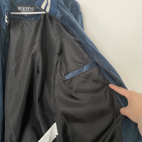 Bernini Beverly Hills BLAUE VELOURS JOGGINGHOSE OBERTEIL JACKE Herren Größe Small SM - Bild 13 von 13