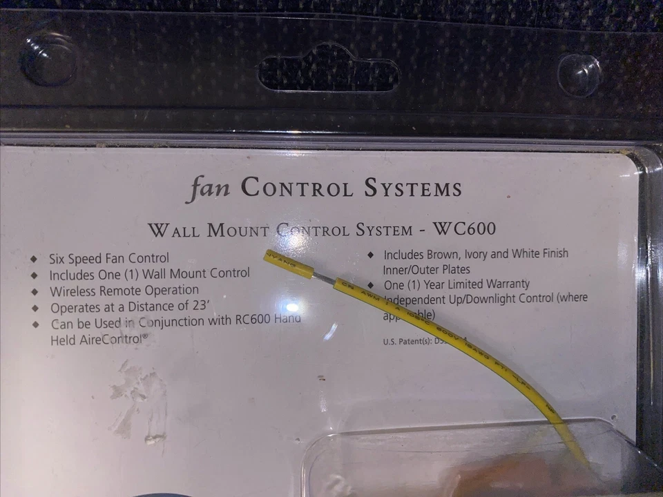 MinkaAire WC600 White Wall Mount Fan Control - Image 3 of 3