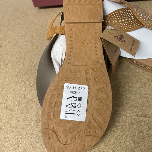 womens sandals dunlop uk 3 Tan read first free postage - Imagen 6 de 9