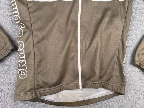 Verge Cycling Jersey Mens Medium Brown Green Full Zip Long Sleeve CRMS Cycling - Picture 9 of 21