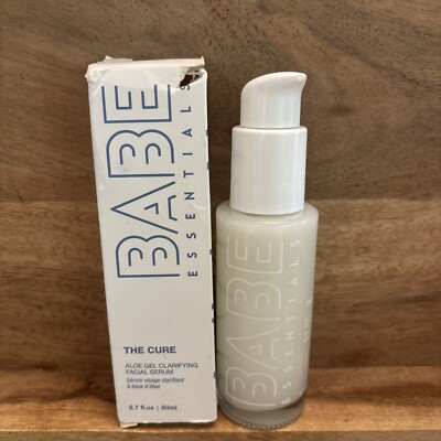 BABE ESSENTIALS The Cure  - Aloe Gel Clarifying Facial Serum - 2.7 fl oz - BNIB