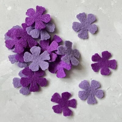 LILAC SPRIG DESIGNS Small Felt Flowers, Die Cut Felt Flowers, Table Confetti