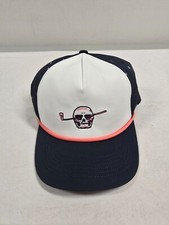 Puma Skulls Rope Tech Golf Cap Hat Navy White Pink Adjustable New With Tags