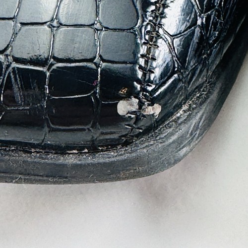 Botines de cocodrilo negros para mujer talla 7 Reino Unido tacón alto con cremallera inteligentes elegantes - Imagen 10 de 17