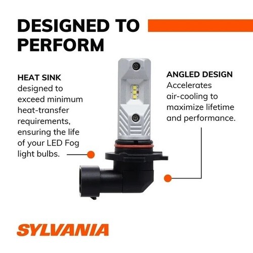 Sylvania 9145 9140 ZEVO LED 6000K Cool White Fog Light Bulb *NEW 2 PACK* - Picture 3 of 3