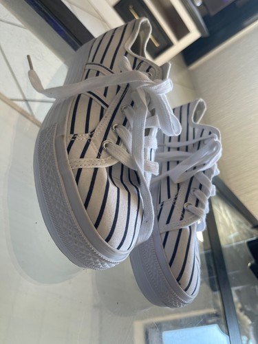 sneaker damen. Weiss. Gestreift. 41. Stoff. Sehr bequem! - Bild 4 von 4