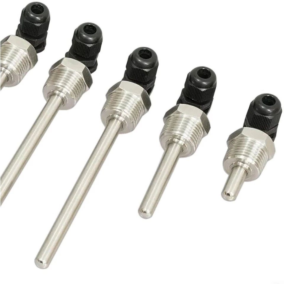 TAUCHHÜLSE Edelstahl 1/2 " 30 bis 300 mm Temperaturfühler Sensor schutzrohr 6mm - Bild 4 von 4