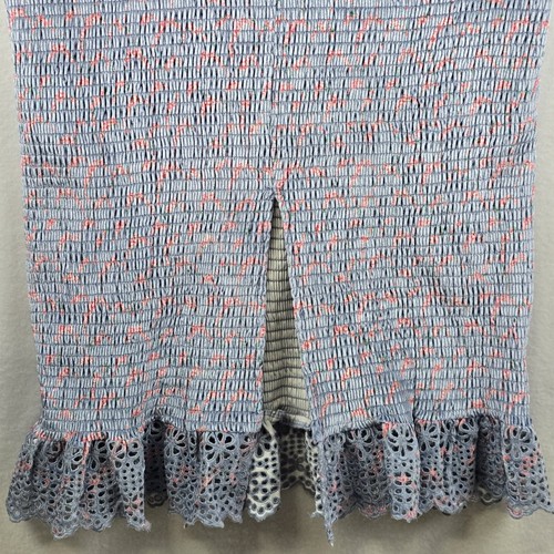 $198 Free People McKenna Velvet Empire Midi Dress Smocked Cottage Floral Eyelet - Picture 13 of 24