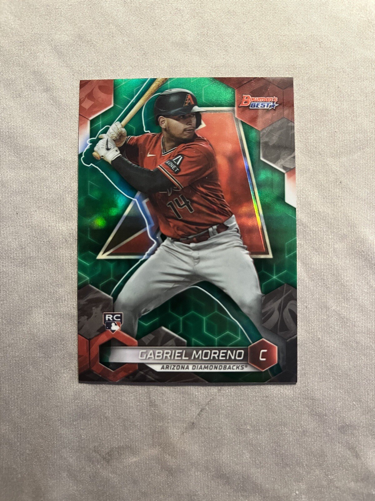 2023 Bowman's Best GABRIEL MORENO RC #38  GREEN Refractor /99 Diamondbacks