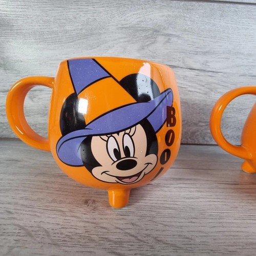 Disney Halloween Mug Mickey & Minnie Mouse Set Of 2 His & Hers Cauldron Shaped - Picture 8 of 10