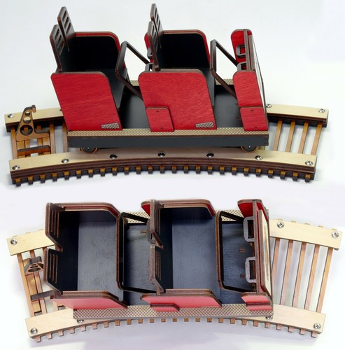 Detailliertes Modell der Cedar Point Mean Streak Achterbahn ~ Lasergravur & Schnitt - Bild 6 von 12
