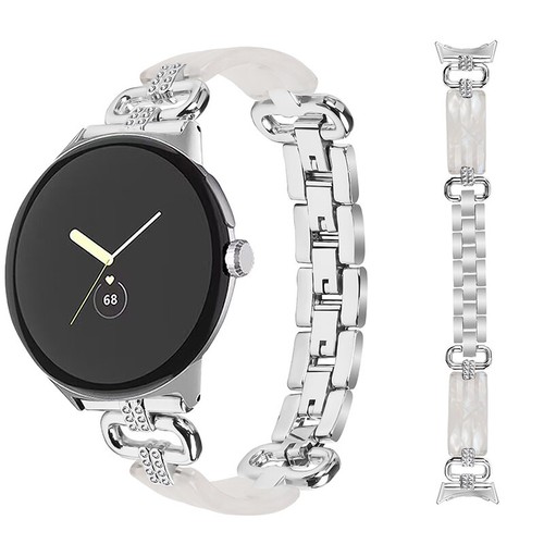 Adjustable Resin Stainless Steel Watch Band Strap For Google Pixel Watch 1 2 - Picture 11 of 30