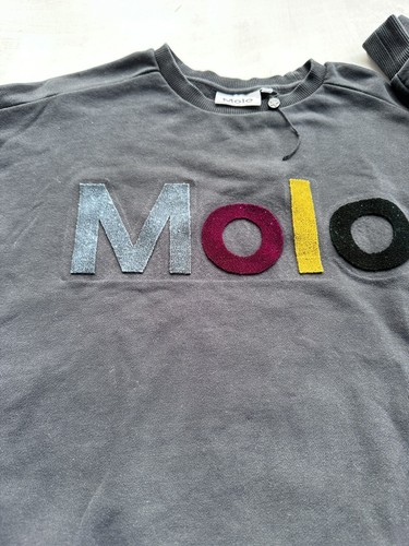Molo Girl's Size 152 (US 12) Textured Logo 100% Cotton Mandy Jumper Sweatshirt - Picture 2 of 9