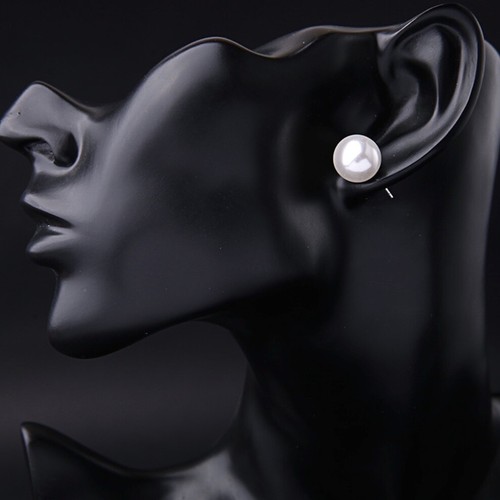 Women's Retro Sexy Red Flaming Lips And Pearl Stud Earrings Jewellery Gift UK - Picture 9 of 10