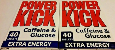 5 x Power Kick Koffein & Glukose Extra Energie. 200 Tabletten